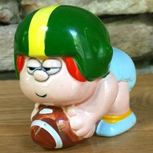 VTG Enesco Baby Marvin Football Tom Armstrong Comic Strip 1983 Figurine